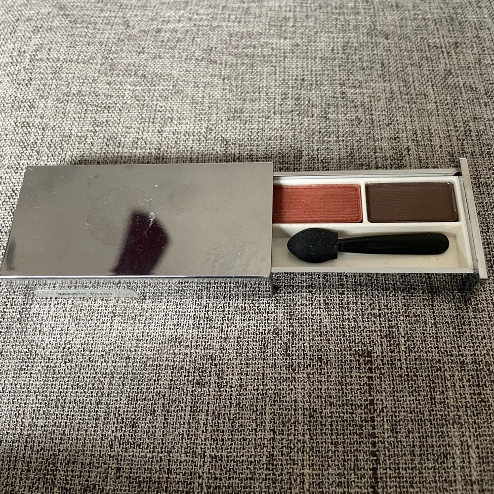 Clinique Discontinued Pair of Shades Eyeshadow Silver Duo RUSTED ROSES NEW